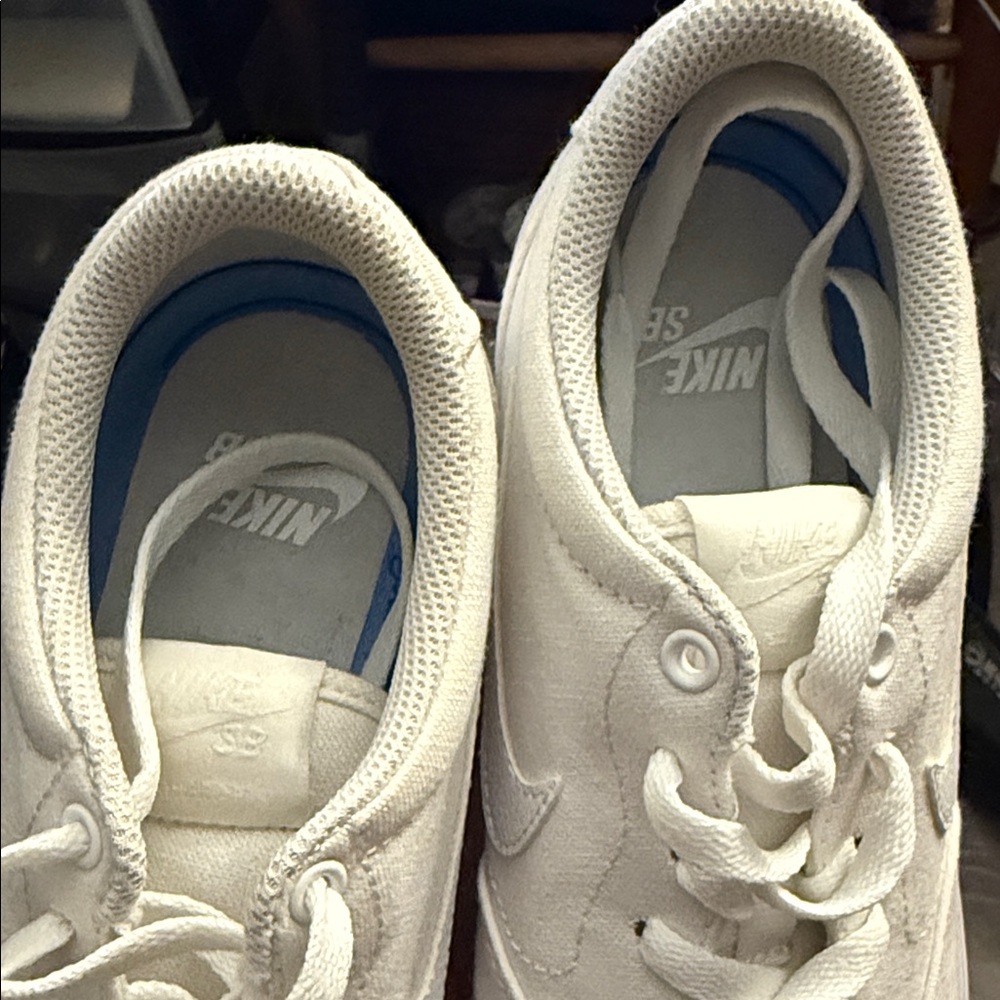 NIKE CD6279-110 SB Check Solar White Canvas Skater Womens Shoes Size 8.5- - Picture 3 of 7